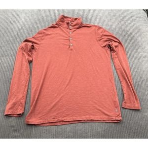 Adriano Goldschmied Men Shirt Size Medium Terra Cotta Cotton Long Sleeve Casual.